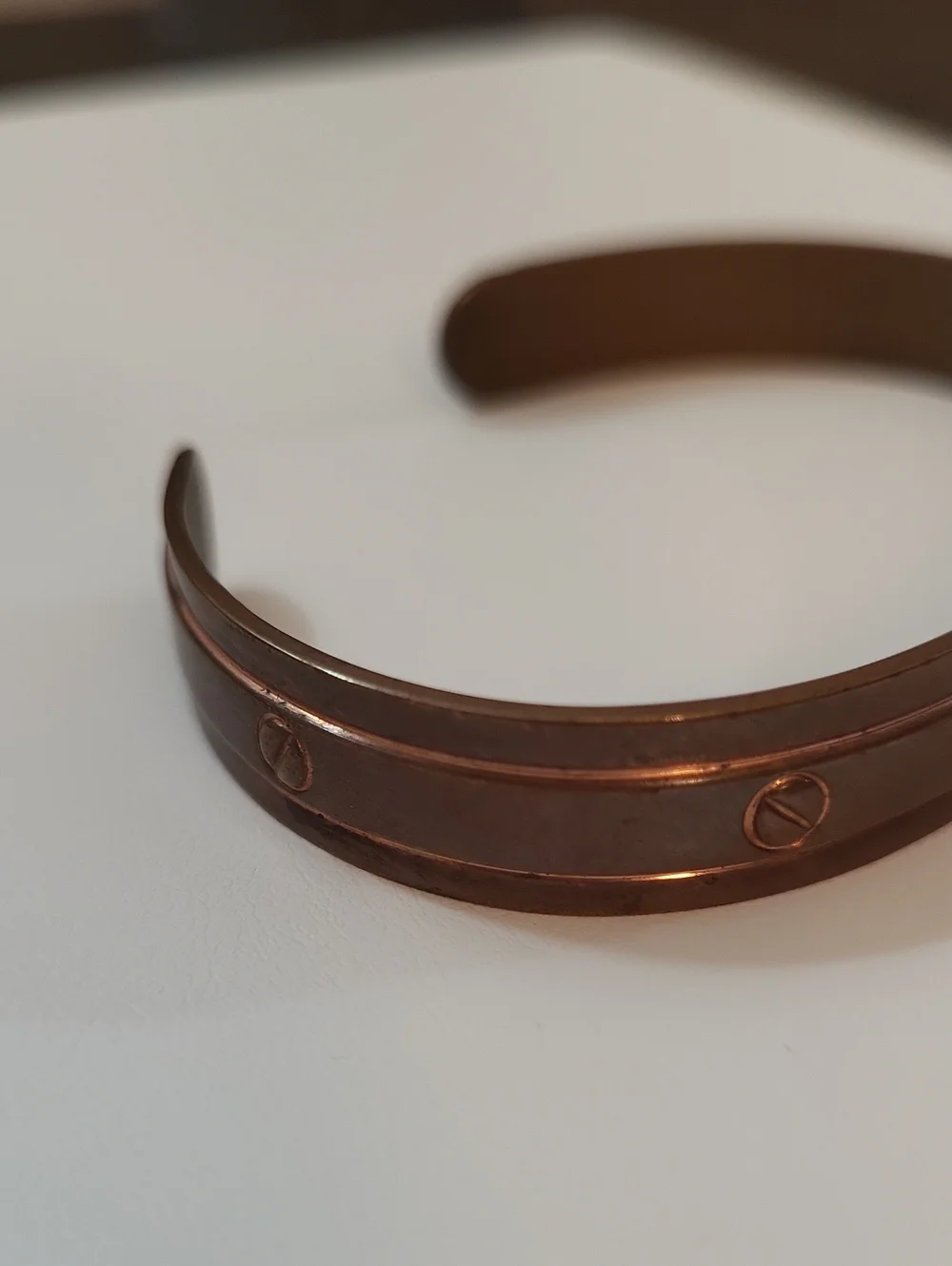 Vintage Avon Riveted Copper Cuff Bracelet